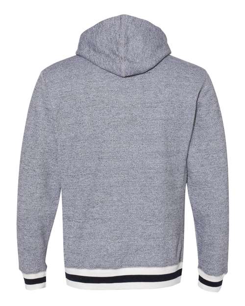 J. America - Peppered Fleece Lapover Hooded Sweatshirt - 8701