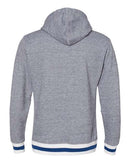 J. America - Peppered Fleece Lapover Hooded Sweatshirt - 8701