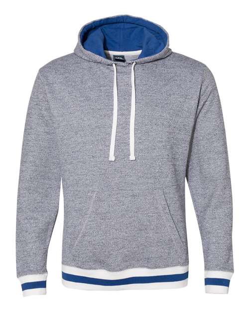 J. America - Peppered Fleece Lapover Hooded Sweatshirt - 8701