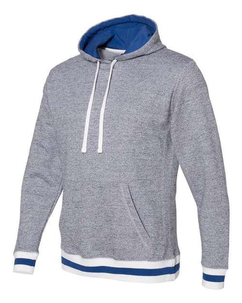 J. America - Peppered Fleece Lapover Hooded Sweatshirt - 8701