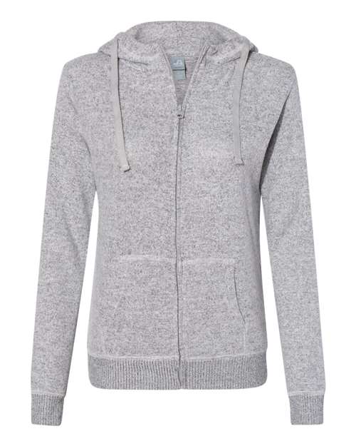 J. America - Women’s Cozy Jersey Hooded Full-Zip - 8656