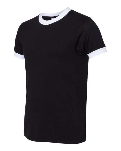 American Apparel - Unisex 50/50 Ringer Tee - BB410W