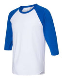 JERZEES - Premium Blend Ringspun Three-Quarter Sleeve Raglan Baseball T-Shirt - 560RR