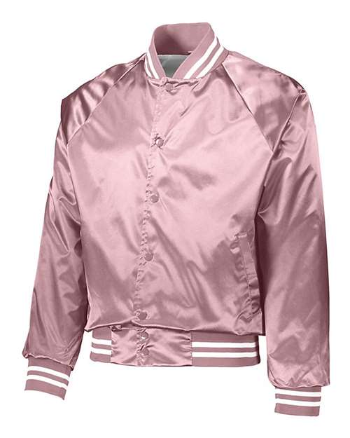 Augusta Sportswear - Satin Baseball Jacket Striped Trim - 3610