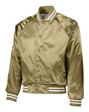 Augusta Sportswear - Satin Baseball Jacket Striped Trim - 3610