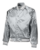 Augusta Sportswear - Satin Baseball Jacket Striped Trim - 3610