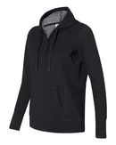 J. America - Women’s Omega Stretch Snap-Placket Hooded Pullover - 8431