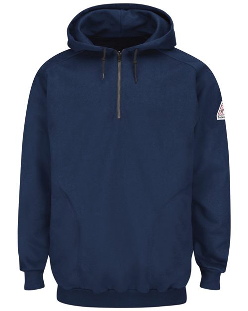 Bulwark - Pullover Hooded Fleece Sweatshirt Quarter-Zip - SEH8