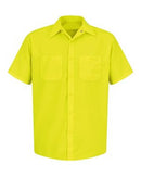 Red Kap - Enhanced Visibility Short Sleeve Work Shirt Tall Sizes - SS24L