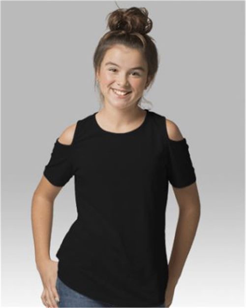 Boxercraft - Girls Cold Shoulder T-Shirt - YT32