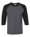 JERZEES - Premium Blend Ringspun Three-Quarter Sleeve Raglan Baseball T-Shirt - 560RR