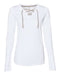 LAT - Women's Fine Jersey Lace-Up Long Sleeve T-Shirt - 3538