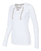 LAT - Women's Fine Jersey Lace-Up Long Sleeve T-Shirt - 3538