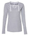 LAT - Women's Fine Jersey Lace-Up Long Sleeve T-Shirt - 3538