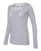 LAT - Women's Fine Jersey Lace-Up Long Sleeve T-Shirt - 3538