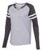 LAT - Women's Fine Jersey Mash Up Long Sleeve T-Shirt - 3534