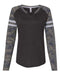 LAT - Women's Fine Jersey Mash Up Long Sleeve T-Shirt - 3534