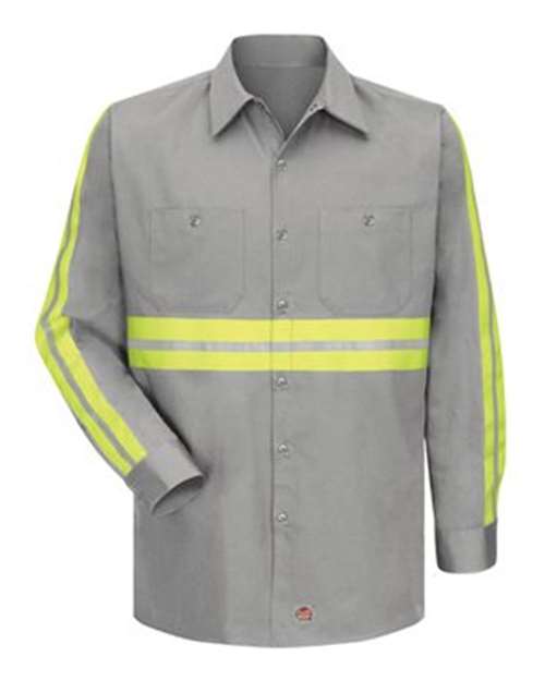 Red Kap - Enhanced Visibility Cotton Work Shirt Long Sizes - SC30EL