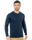 Bayside - Unisex Fine Jersey Long Sleeve Crewneck T-Shirt - 9550