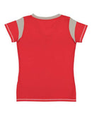 LAT - Women's Lace Up Fine Jersey Tee - 3533