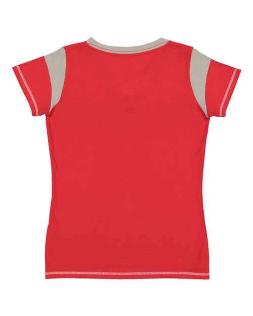 LAT - Women's Lace Up Fine Jersey Tee - 3533