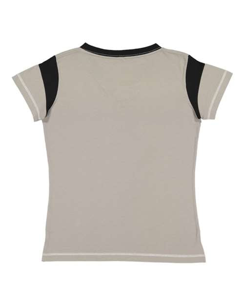 LAT - Women's Lace Up Fine Jersey Tee - 3533