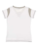 LAT - Women's Lace Up Fine Jersey Tee - 3533