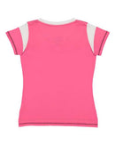 LAT - Women's Lace Up Fine Jersey Tee - 3533