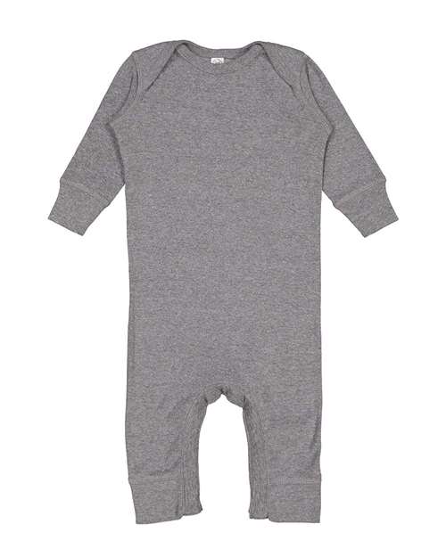 Rabbit Skins - Infant Long Legged Baby Rib Bodysuit - 4412