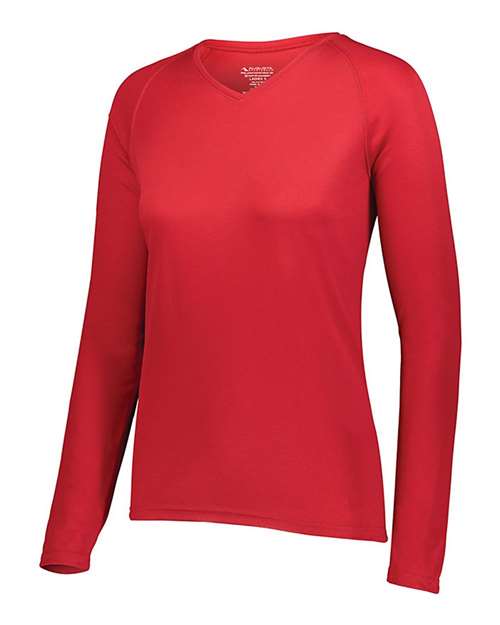 Augusta Sportswear - Women's Attain Wicking Long Sleeve V-Neck T-Shirt - 2797