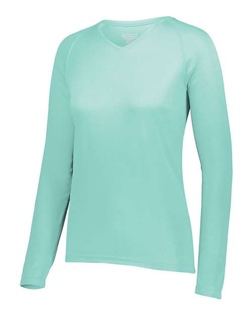Augusta Sportswear - Women's Attain Wicking Long Sleeve V-Neck T-Shirt - 2797 (More Color)