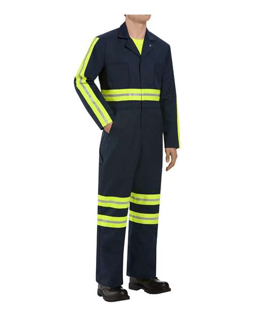 Red Kap - Enhanced Visibility Action Back Coverall - Long Sizes - CT10ENL