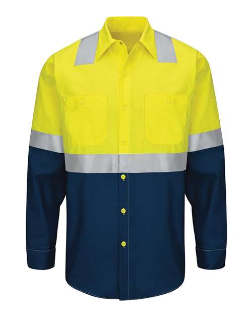 Red Kap - Enhanced & Hi-Visibility Long Sleeve Work Shirt - SY14