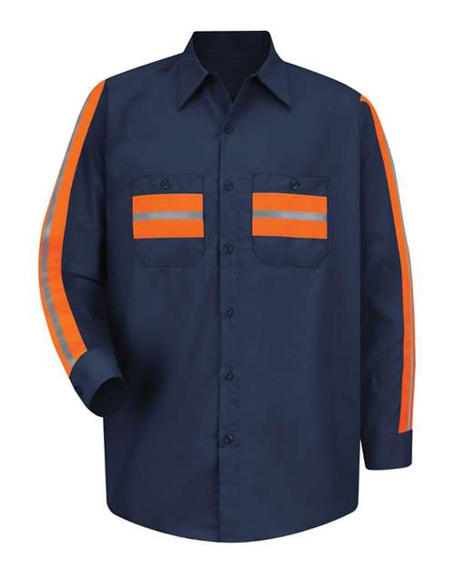 Red Kap - Industrial Enhanced-Visibility Long Sleeve Work Shirt - SP14E