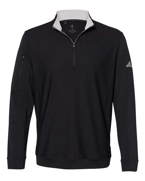 Adidas - Performance Textured Quarter-Zip Pullover - A295