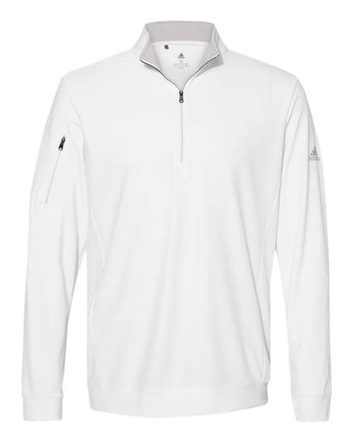 Adidas - Performance Textured Quarter-Zip Pullover - A295