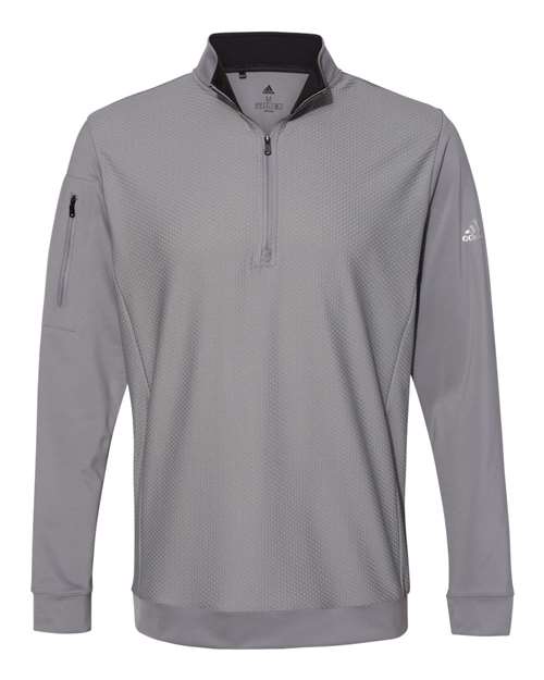 Adidas - Performance Textured Quarter-Zip Pullover - A295