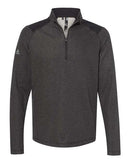 Adidas - Heathered Quarter Zip Pullover with Colorblocked Shoulders - A463