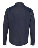 Adidas - Heathered Quarter Zip Pullover with Colorblocked Shoulders - A463