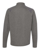 Adidas - Heathered Quarter Zip Pullover with Colorblocked Shoulders - A463