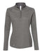 Adidas - Women's Heathered Quarter Zip Pullover with Colorblocked Shoulders - A464