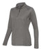 Adidas - Women's Heathered Quarter Zip Pullover with Colorblocked Shoulders - A464