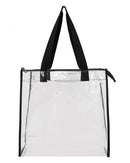 OAD - OAD Clear Zippered Tote with Full Gusset - OAD5006