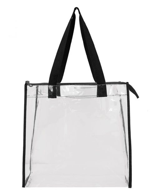 OAD - OAD Clear Zippered Tote with Full Gusset - OAD5006