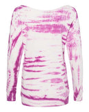 MV Sport - Women's French Terry Off-the-Shoulder Tie-Dyed Sweatshirt - W20173