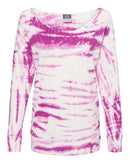 MV Sport - Women's French Terry Off-the-Shoulder Tie-Dyed Sweatshirt - W20173