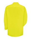 Red Kap - Enhanced Visibility Long Sleeve Work Shirt Long Sizes - SS14L