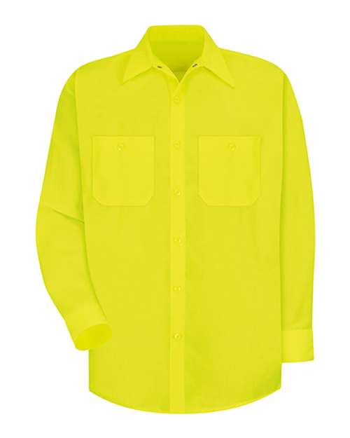 Red Kap - Enhanced Visibility Long Sleeve Work Shirt Long Sizes - SS14L