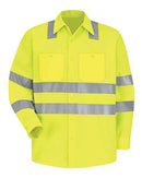 Red Kap - High Visibility Safety Long Sleeve Work Shirt - SS14HV