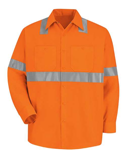 Red Kap - High Visibility Safety Long Sleeve Work Shirt - SS14HV